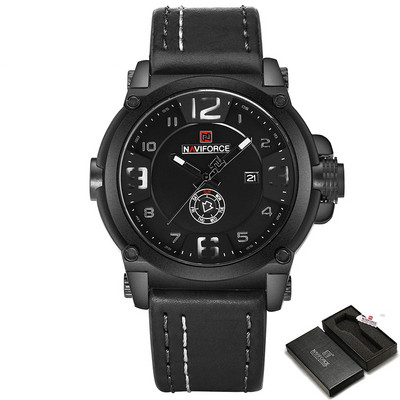 Ceasuri sportive NAVIFORCE de top brand de lux pentru bărbați, ceas militar cu quartz din piele pentru bărbați, ceas rezistent la apă, Relogio Masculino