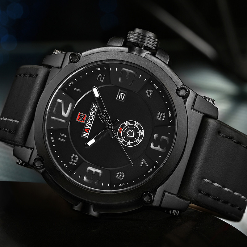 Ceasuri sportive NAVIFORCE de top brand de lux pentru bărbați, ceas militar cu quartz din piele pentru bărbați, ceas rezistent la apă, Relogio Masculino