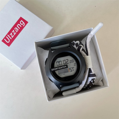 Vyriškas sportinis laikrodis su guminiu dirželiu ir žadintuvu