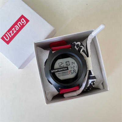 Vyriškas sportinis laikrodis su guminiu dirželiu ir žadintuvu