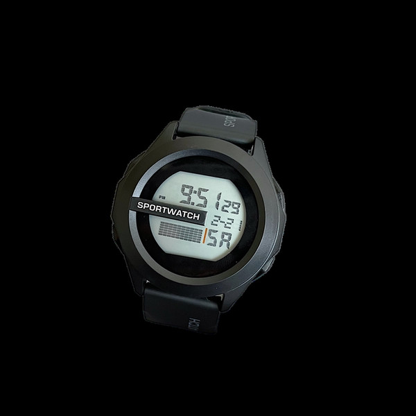 Vyriškas sportinis laikrodis su guminiu dirželiu ir žadintuvu
