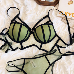 2022 ÚJ francia szexi görögdinnye csésze divatos női melltartó készletek vastag push up fiatal hölgyek alsóneműk öltönyök oldalsó fehérnemű