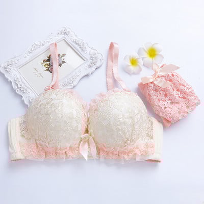 Uus Push Up must seksikas rinnahoidjakomplekt juhtmevaba rinnahoidjakomplekt Eyelash Deep V rinnahoidja pitsist pesukomplekt tikandid naiste aluspesu aluspüksid