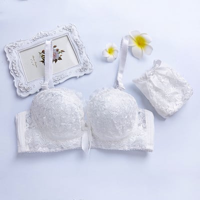 Uus Push Up must seksikas rinnahoidjakomplekt juhtmevaba rinnahoidjakomplekt Eyelash Deep V rinnahoidja pitsist pesukomplekt tikandid naiste aluspesu aluspüksid