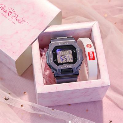 Elektroninis vyriškas laikrodis su guminiu dirželiu