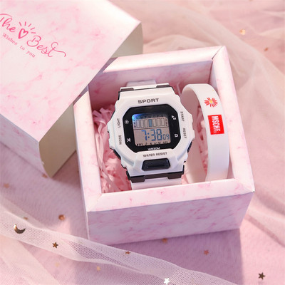 Elektroninis vyriškas laikrodis su guminiu dirželiu