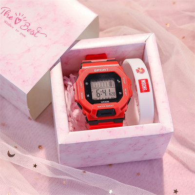 Elektroninis vyriškas laikrodis su guminiu dirželiu