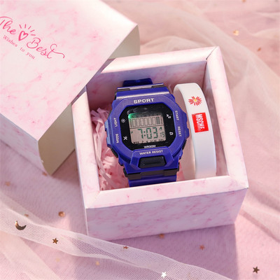 Elektroninis vyriškas laikrodis su guminiu dirželiu