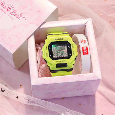 Elektroninis vyriškas laikrodis su guminiu dirželiu