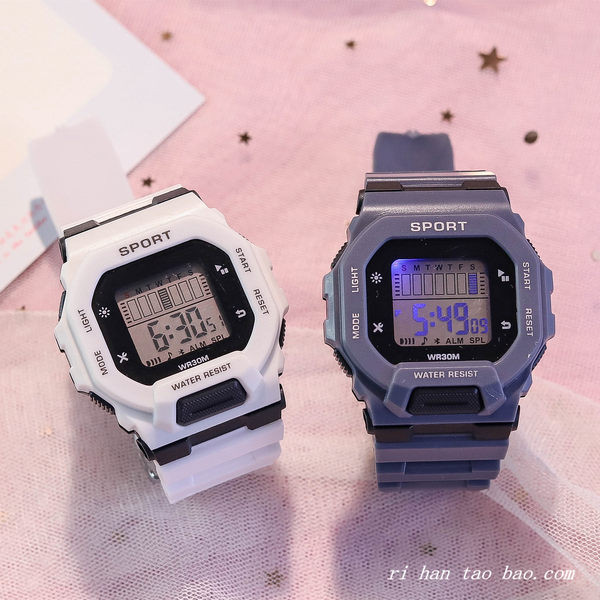 Elektroninis vyriškas laikrodis su guminiu dirželiu