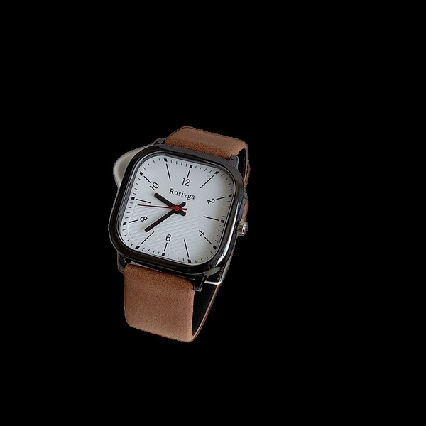 Retro stílusú férfi karóra négyzet alakú számlappal