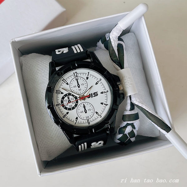 Ceas retro pentru bărbați cu curea din cauciuc