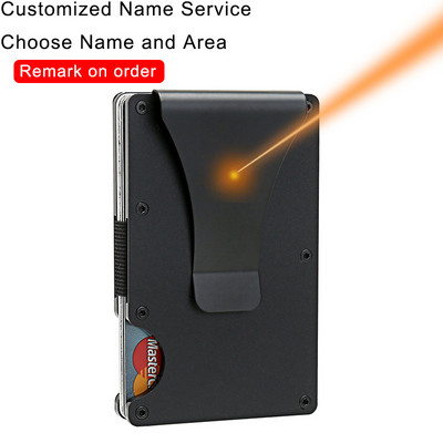 DIENQI oglekļa šķiedras karšu turētājs mini plāns maks vīriešiem alumīnija metāla RFID maģiskais maks Mazs plāns vīriešu somiņas naudas soma