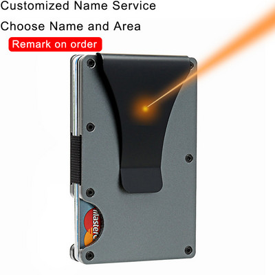 DIENQI oglekļa šķiedras karšu turētājs mini plāns maks vīriešiem alumīnija metāla RFID maģiskais maks Mazs plāns vīriešu somiņas naudas soma