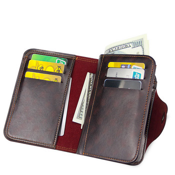 Мъжки портфейл, магнитна чанта с клъч, мъжки портфейл, кожено отделение, чанта portfel carteira, мъжка известна марка luxu 2022