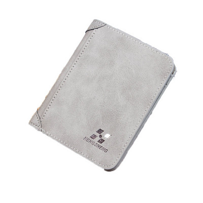 Új férfi pénztárca rövid matt bőr pénztárca Retro két hajtható függőleges pénztárca ifjúsági koreai többkártyás pénztárca 2022 luxus pénztárca