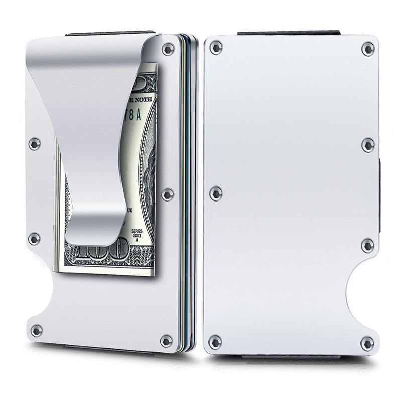 Rfid fém kártyatartó Magasszéf pénztárcák férfi női vékony vékony mini mágneses pénztárca férfi pénzes táskák kis pénztárca férfi pénztárca 2022