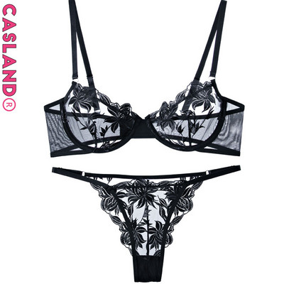 Siksnu krūštura komplekts Push Up īpaši plāni krūšturi sievietēm Izšūšana Floral Soutien Gorge Femme Sous Vetement Brasieres Para Mujer Soutien