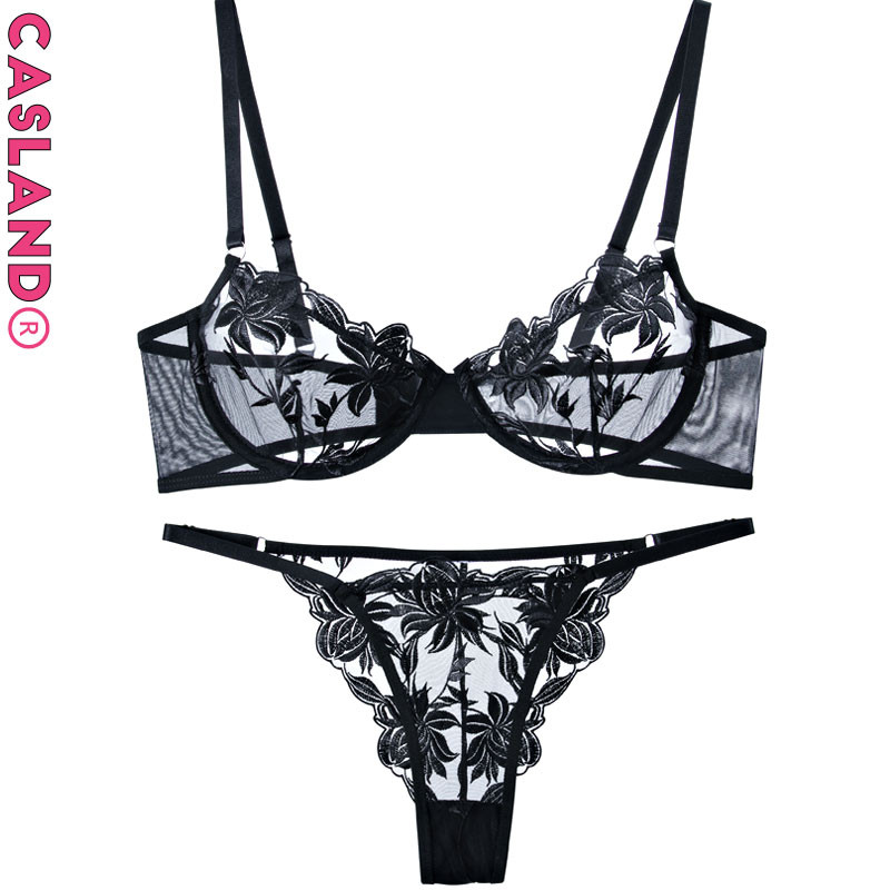 Siksnu krūštura komplekts Push Up īpaši plāni krūšturi sievietēm Izšūšana Floral Soutien Gorge Femme Sous Vetement Brasieres Para Mujer Soutien