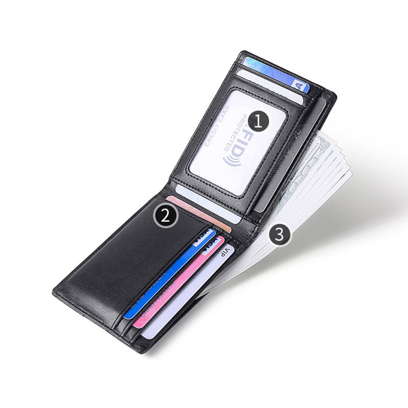 Meeste rahakott rahakott Mini õhuke nahast rahakott Rfid panga krediitkaardihoidja Minimalistlik rahakott meestele