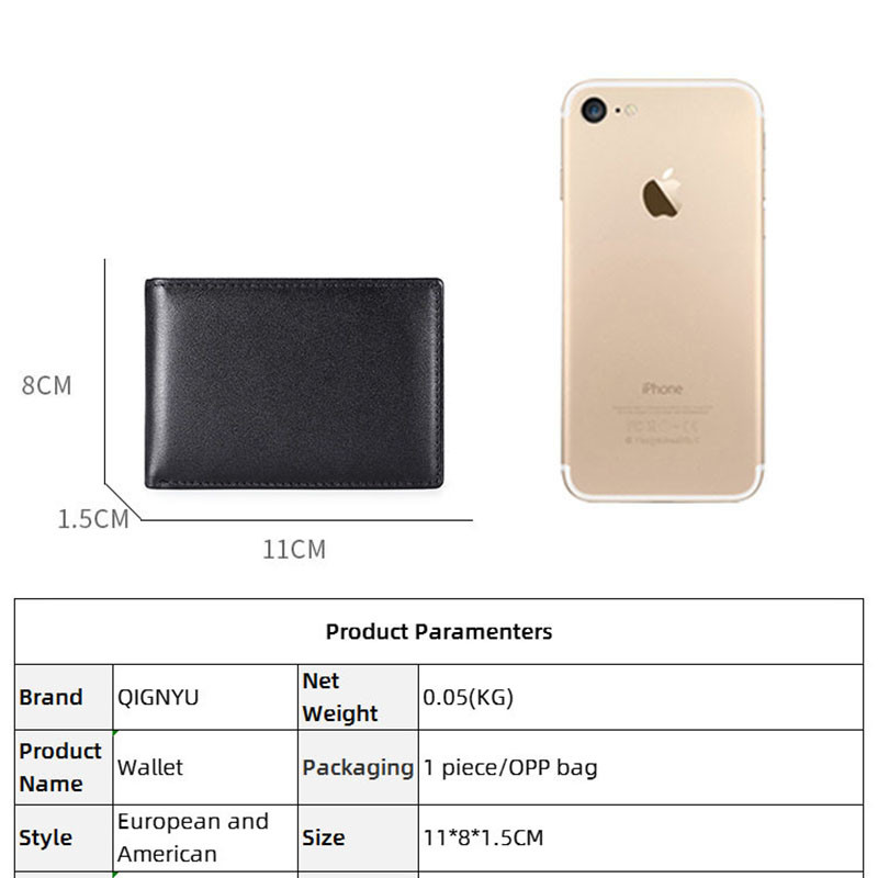 Meeste rahakott rahakott Mini õhuke nahast rahakott Rfid panga krediitkaardihoidja Minimalistlik rahakott meestele