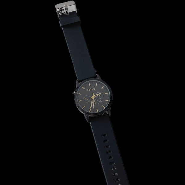 Vyriškas laisvalaikio laikrodis iš eko odos su metaliniu elementu