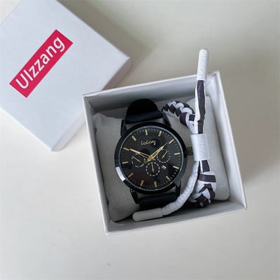 Ümmarguse sihverplaadi ja nahkrihmadega meeste käekell