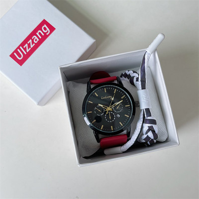 Ümmarguse sihverplaadi ja nahkrihmadega meeste käekell