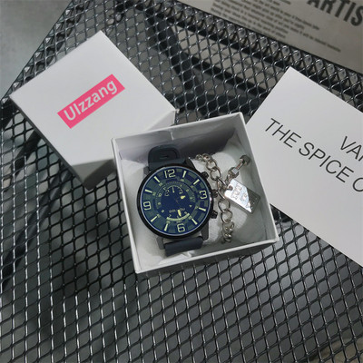 Vyriškas retro laikrodis su silikonine apyranke