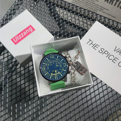 Vyriškas retro laikrodis su silikonine apyranke