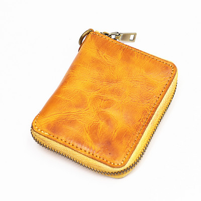 Nahast rahakott naistele Meeste Vintage käsitööna valmistatud lühike väike kahepoolne lukuga rahakott rahakott, meesterahvas koos münditaskuga