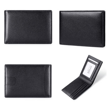 Ανδρικό πορτοφόλι Mini Minimalism πορτοφόλι για άντρες RFID Business ID Κάτοχος πιστωτικής κάρτας Κάλυμμα τσάντα Money Clip Purse Men