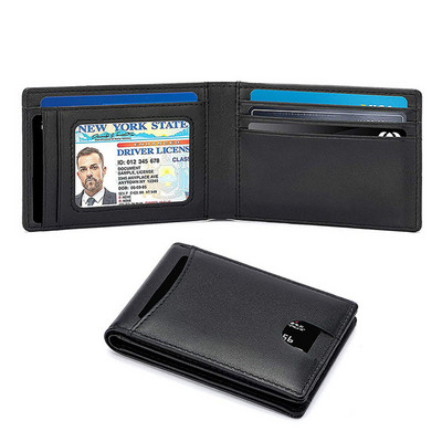 Ανδρικό πορτοφόλι Mini Minimalism πορτοφόλι για άντρες RFID Business ID Κάτοχος πιστωτικής κάρτας Κάλυμμα τσάντα Money Clip Purse Men