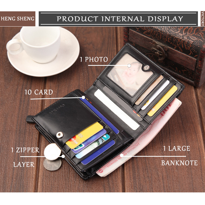 Férfi pénztárca, 2022, új, rövid hitelkártyatartó Vintage érmezseb férfi bőr cipzáras pénztárca multifunkciós pénztárca számlatartó