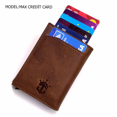 Nutika rahakoti visiitkaardihoidja Päris lehmanahast käsitsi valmistatud nutikas automaatne kaardihoidja meestele kingitus