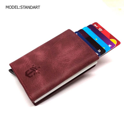 Nutika rahakoti visiitkaardihoidja Päris lehmanahast käsitsi valmistatud nutikas automaatne kaardihoidja meestele kingitus