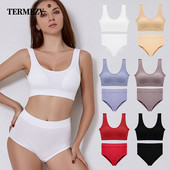 Moteriškas besiūlių liemenėlių rinkinys Seksualios kelnaitės su aukštu juosmeniu, be laidų, apatinis trikotažas be nugarų, belaidis apatinis trikotažas, medvilninis moteriškas apatinis trikotažas