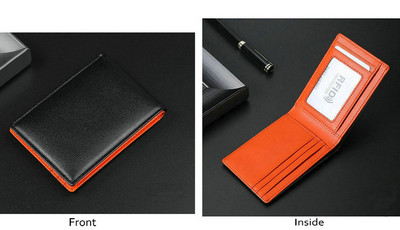 GENODERN RFID blokkoló férfi mini bőr ultra divatos dolláros vékony férfi pénztárca