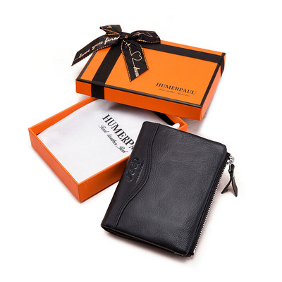 Uus RFID meeste rahakoti blokeerimiskaitse vargusevastane skannimine meessoost nahast Biflod lühike rahakott tõmblukuga mündiümbris, vabaaja rahakott