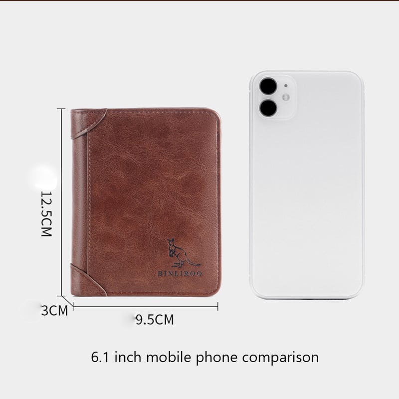 Uus moodne meeste rahakott, vargusvastane RFID, 3 kokkuklapitav lühike krediitkaardihoidja, nahast rahakott, meeste rahakott