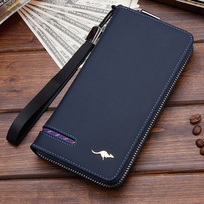 Vyriška piniginė Verslo ilgas užtrauktukas Porte Monnaie mobiliojo telefono krepšys 2022 Didelės talpos Portefeuille Homme sankabos vyriškos kortelės laikiklis