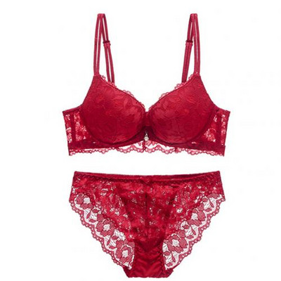 Logirlve Hot Sale 2 db Szexi női csipke melltartó varrat nélküli fehérnemű vékony fehérnemű Kényelmes bh Push up Bralette vezeték nélküli melltartó szettek