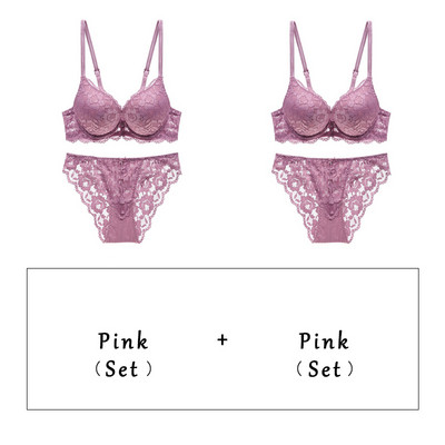 Logirlve Hot Sale 2 db Szexi női csipke melltartó varrat nélküli fehérnemű vékony fehérnemű Kényelmes bh Push up Bralette vezeték nélküli melltartó szettek