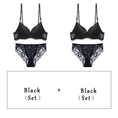 Logirlve Hot Sale 2 db Szexi női csipke melltartó varrat nélküli fehérnemű vékony fehérnemű Kényelmes bh Push up Bralette vezeték nélküli melltartó szettek