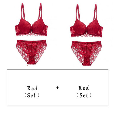 Logirlve Hot Sale 2 db Szexi női csipke melltartó varrat nélküli fehérnemű vékony fehérnemű Kényelmes bh Push up Bralette vezeték nélküli melltartó szettek