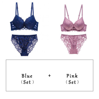 Logirlve Hot Sale 2 db Szexi női csipke melltartó varrat nélküli fehérnemű vékony fehérnemű Kényelmes bh Push up Bralette vezeték nélküli melltartó szettek