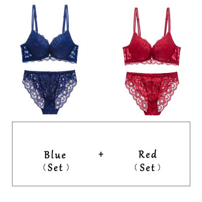 Logirlve Hot Sale 2 db Szexi női csipke melltartó varrat nélküli fehérnemű vékony fehérnemű Kényelmes bh Push up Bralette vezeték nélküli melltartó szettek