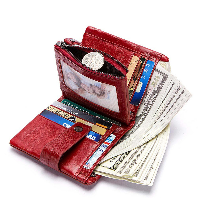 odos moteriška piniginė su monetų kišene Prabangios prekės ženklo kelių lizdų moteriškas sankabos kortelių laikiklis Madinga moteriška maža piniginė