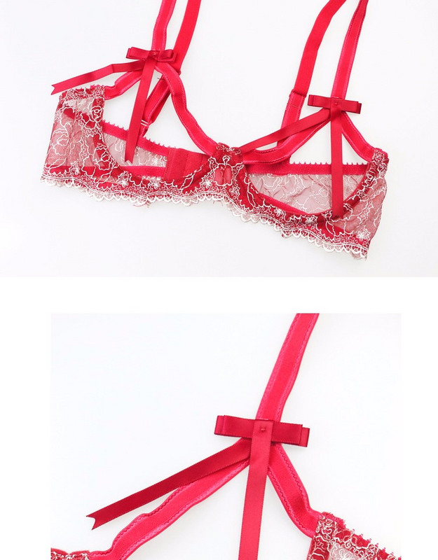 Uus lahtiste jalgevahepükstega aluspesukomplekt naiste pesu Seksikas võrgutamispesu lahtiste rindadega, väikeste rindadega Push Up rinnahoidja