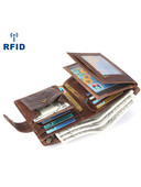 JCHENSJ Novčanici od kože za muškarce Raid novčanik velikog kapaciteta 14 utora za kartice Ležerna vintage muška torbica Džep za novčiće 2022.